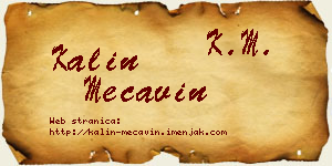 Kalin Mećavin vizit kartica